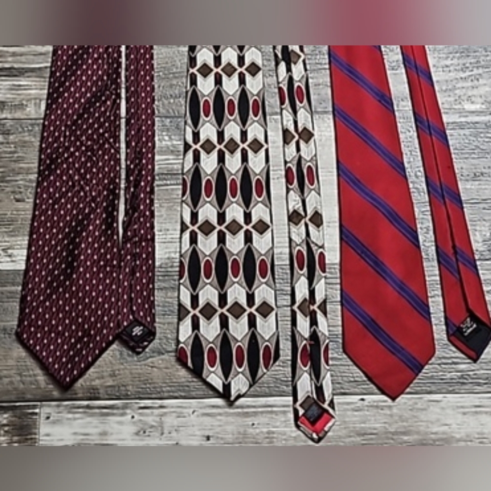 Men's Ties Blues Reds 6 Ties Casual Work Business Multi Colors Multi Brands - Picture 10 of 16